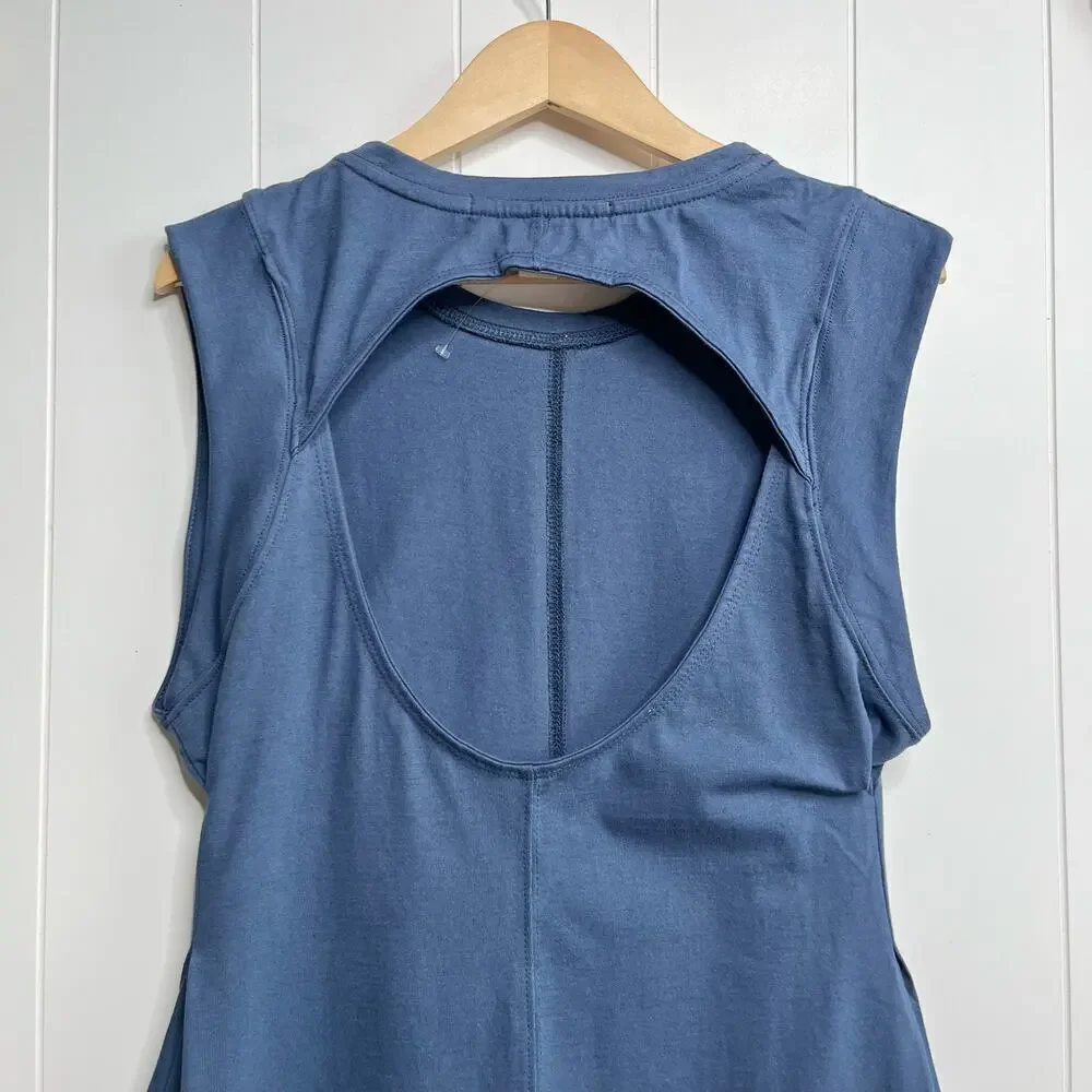 Free People dress maxi cotton cutout pleated